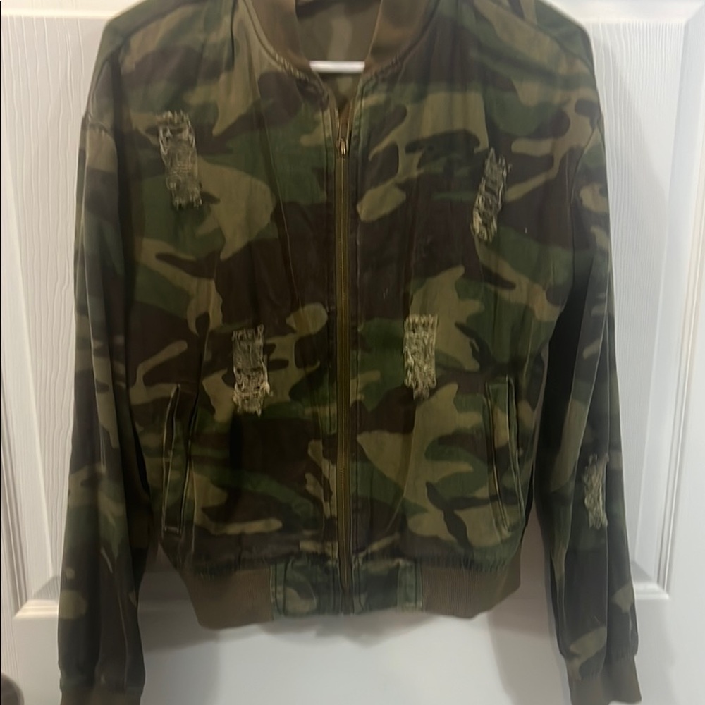 Camouflage Bomber Jacket